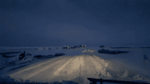 Snowing on road nr 1 Snowing on road nr 1