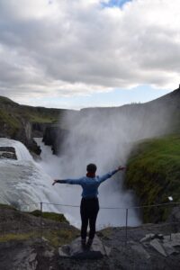Stina at Gulfoss Stina at Gulfoss