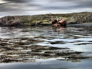 Stranded ship Westfjords