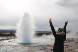 Strokkur going off Strokkur going off