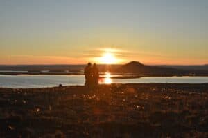 Sunset in Mývatn