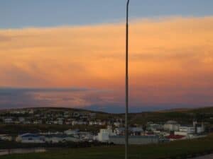 Sunset over Akureyri
