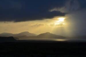 Sunset over the Westfjords