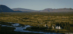 Þingvellir National Park in the fall