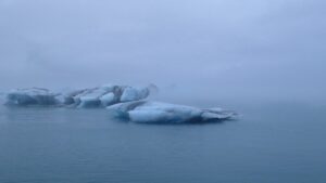 The Blue ice in Jökulsárlón The Blue ice in Jökulsárlón