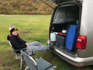 Camping by Skógafoss in late September