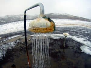 The Famous outdoor shower in the wild