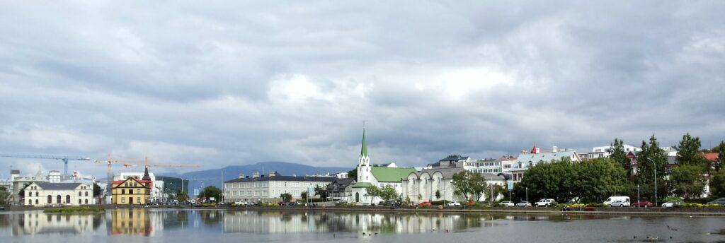 The pond in downtown Reykjavik