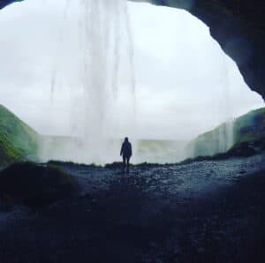 The backside of Seljalandsfoss