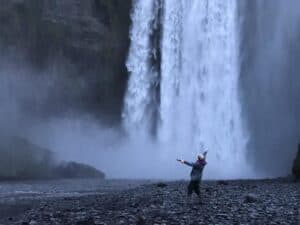 The bottom of Skógafoss