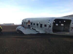 The crashed plane in south Iceland The crashed plane in south Iceland