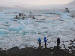 The famous glacial lake