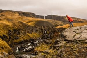 The hike to Hengifoss The hike to Hengifoss