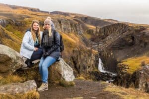 The trail to Hengifoss The trail to Hengifoss