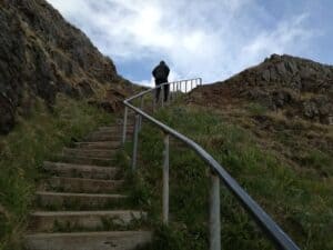 The walk to the lighthouse in Stykkishólmur