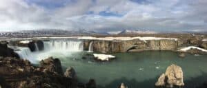 The waterfall of the gods Goðafoss