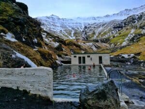The wild swimming pool Seljavallalaug The wild swimming pool Seljavallalaug