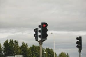 Traffic lights in Akureyri
