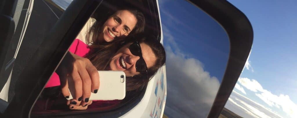 On the road in Iceland in rent.is campervan