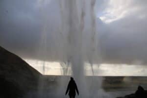 Walking behind Seljalandsfoss Walking behind Seljalandsfoss