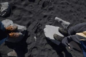 Walking on Lava sand Walking on Lava sand