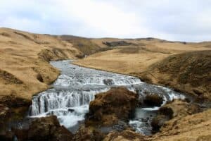 Waterfall in Fimmvörðuháls Waterfall in Fimmvörðuháls