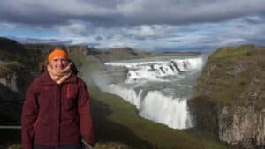 Wiebke at Gullfoss