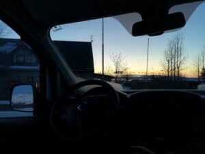Winter trip in a camper Winter trip in a camper