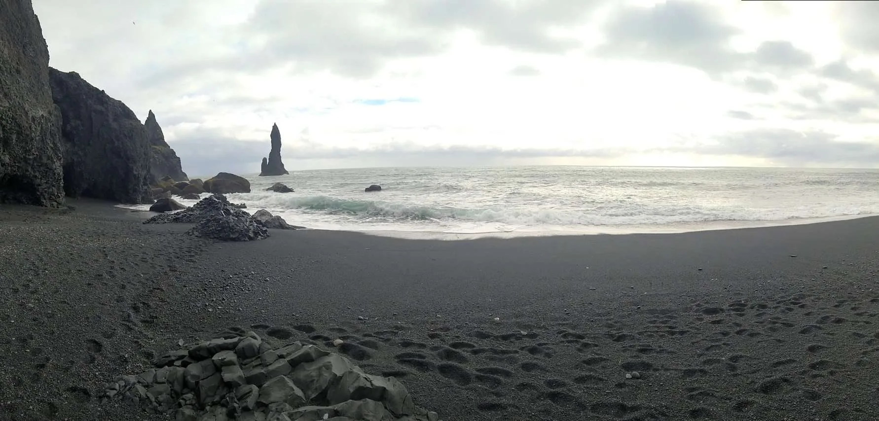 Black beach in Iceland Black beach in Iceland