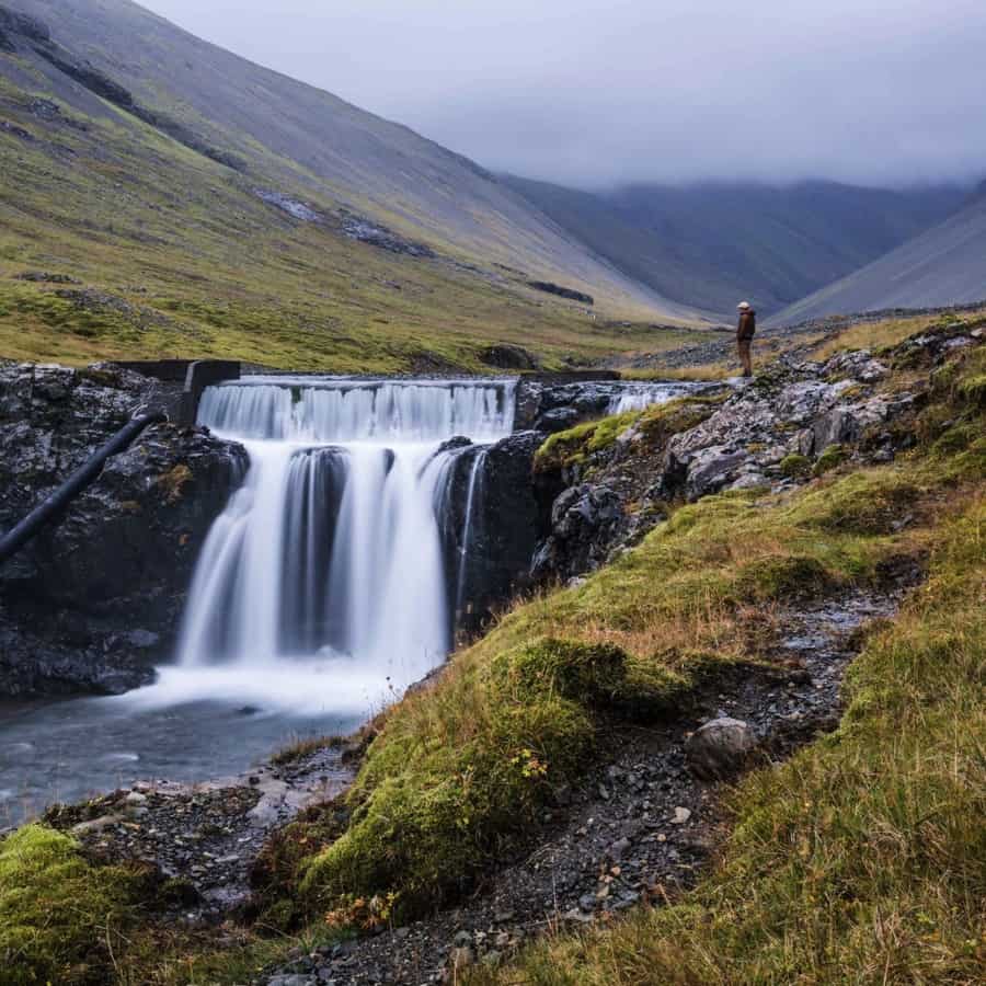 A waterfall in Iceland