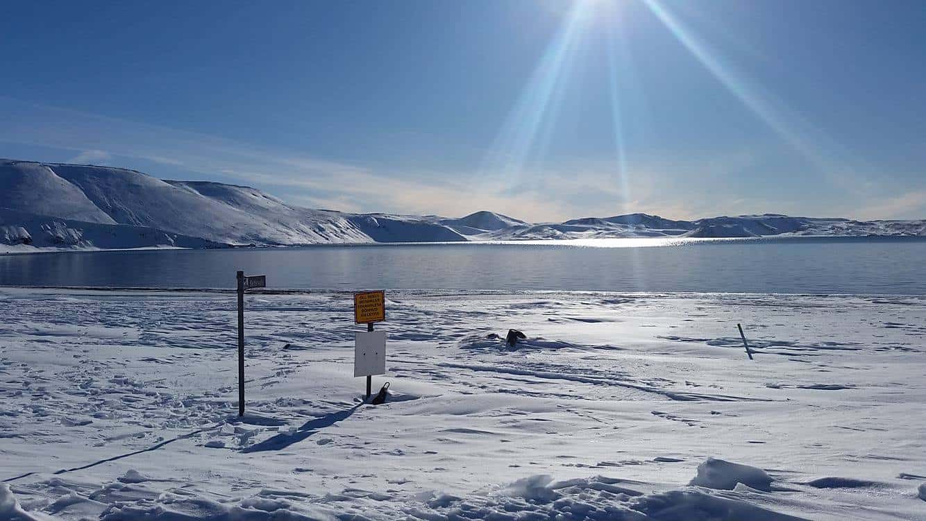 Winter camping in Iceland in March