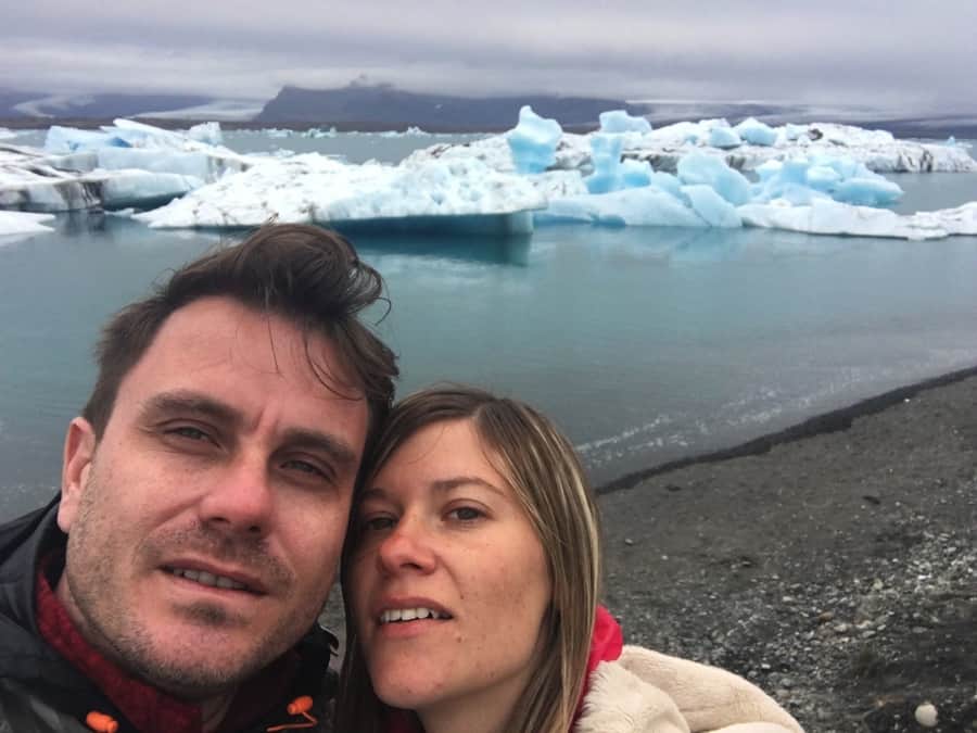 Selfie time by the glacier lake