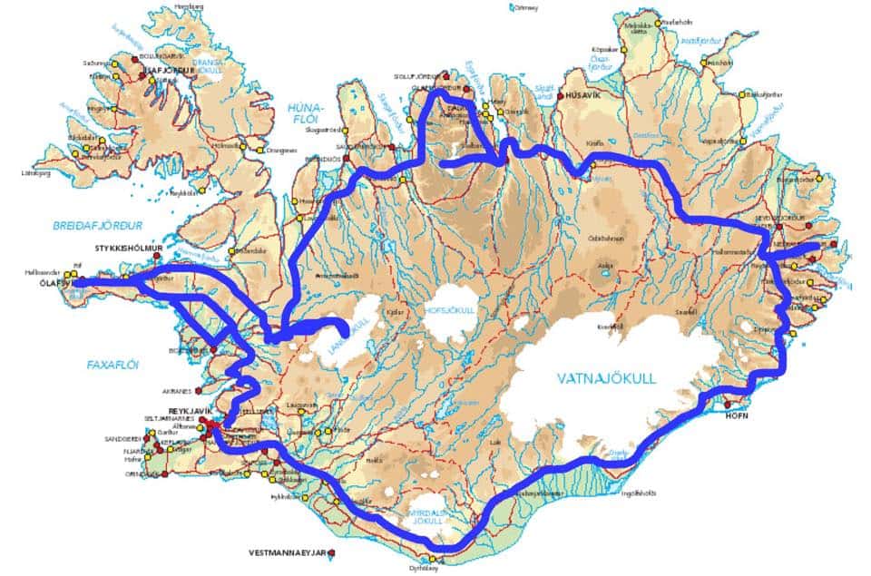 Iceland map