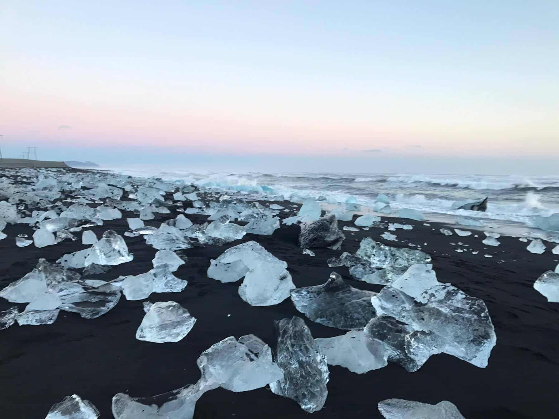 Diamond beach in March