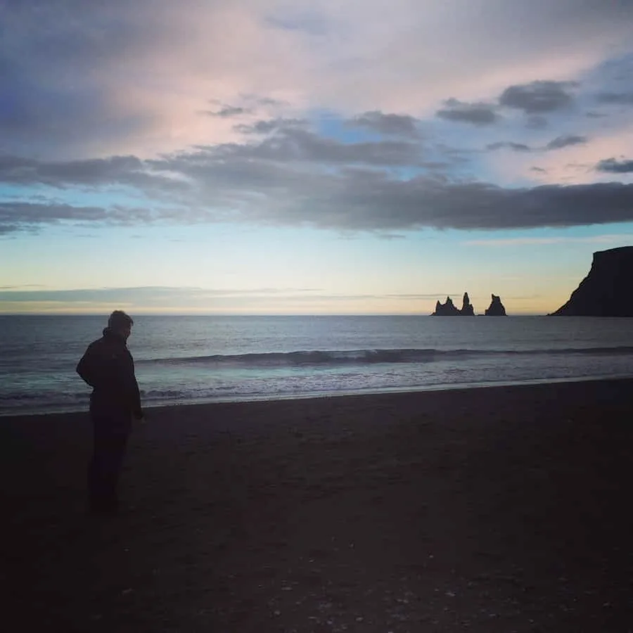 Reynisdrangar in a distance Reynisdrangar in a distance