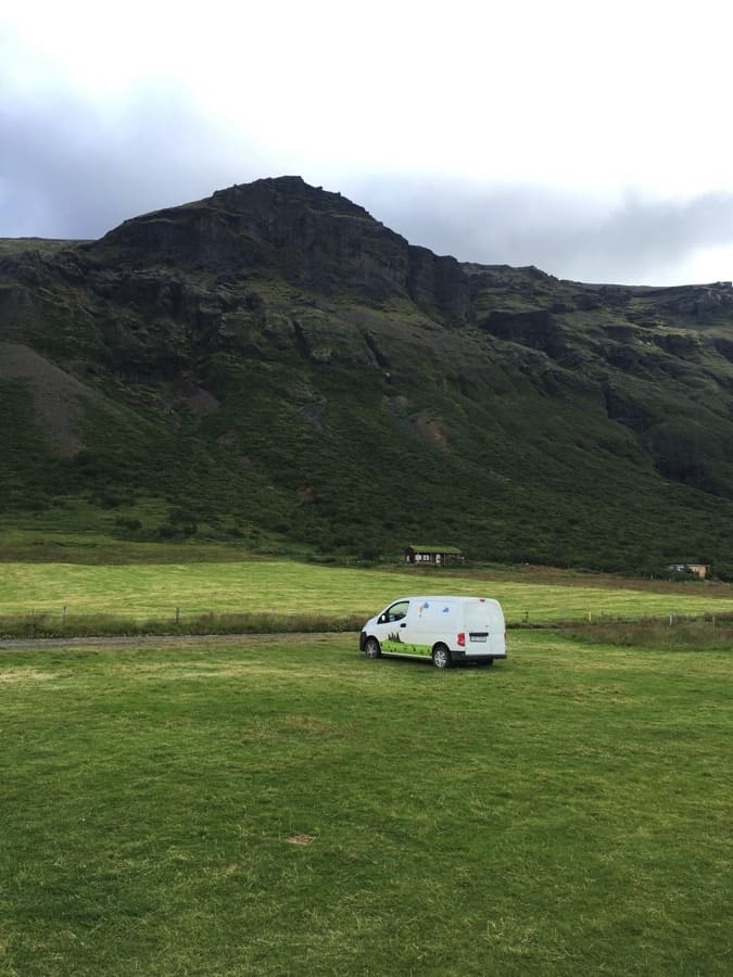 Camping in the east cost of Iceland