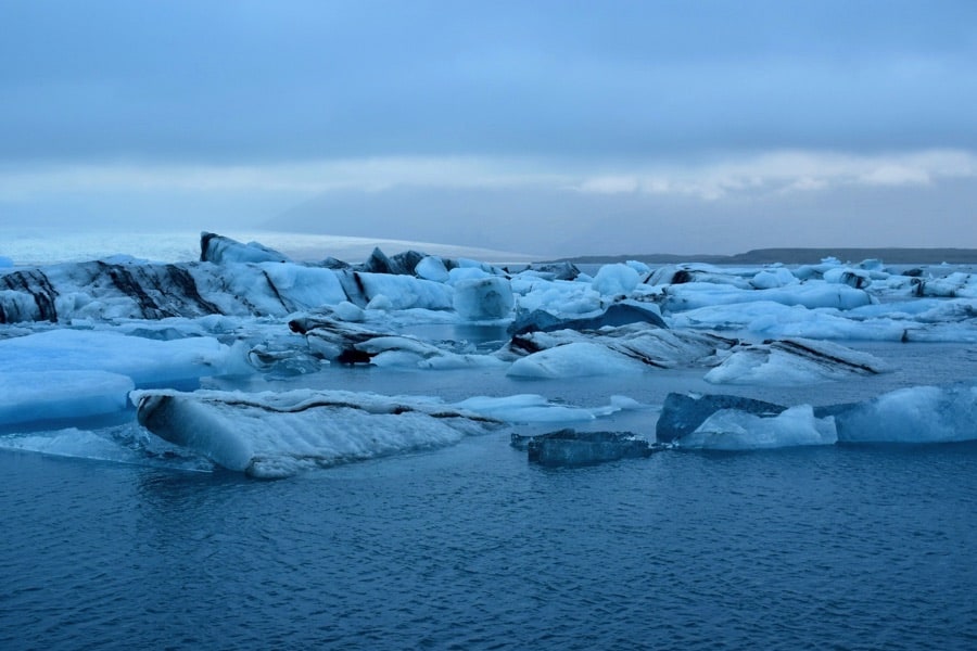 The famous glacier lake