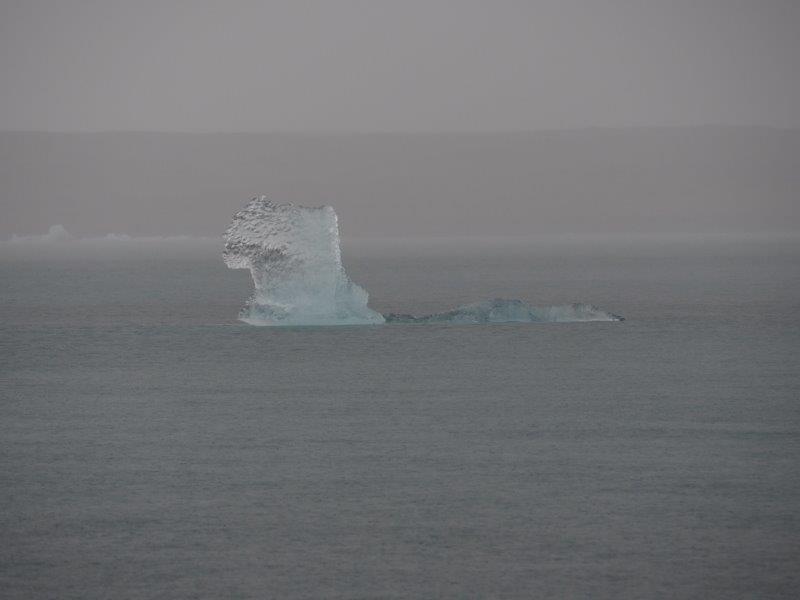 Icebergs floating in the glacier lagoon