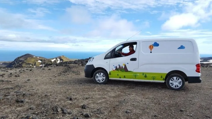 Camper van hire in Iceland