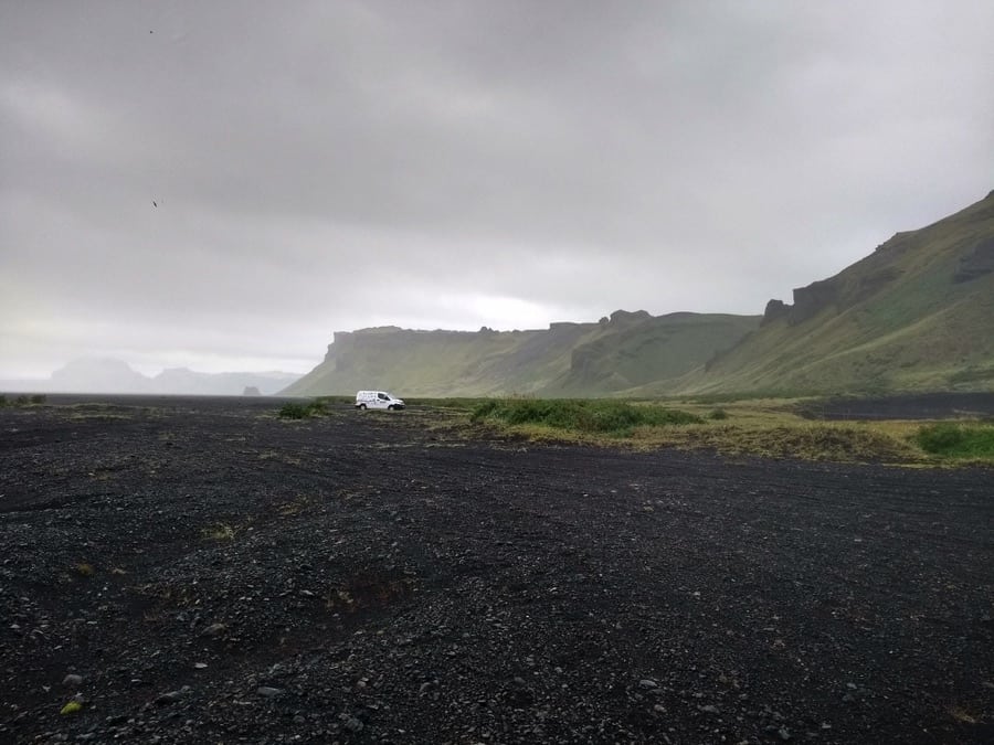 Beaches of black sand in Iceland