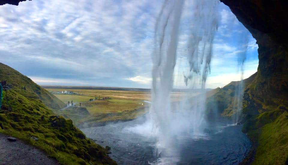 The iconic Seljalandsfoss waterfall