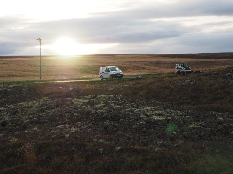 The parking lot by Goðafoss