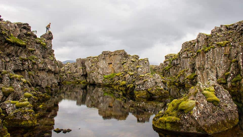 A crevasse in Þingvellir national park