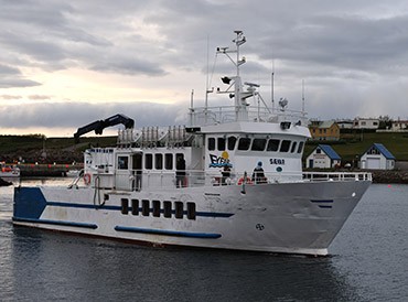 The ferry Sævar in Eyjafjörður in North Iceland