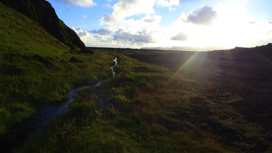 A secret campsite in the south of Iceland