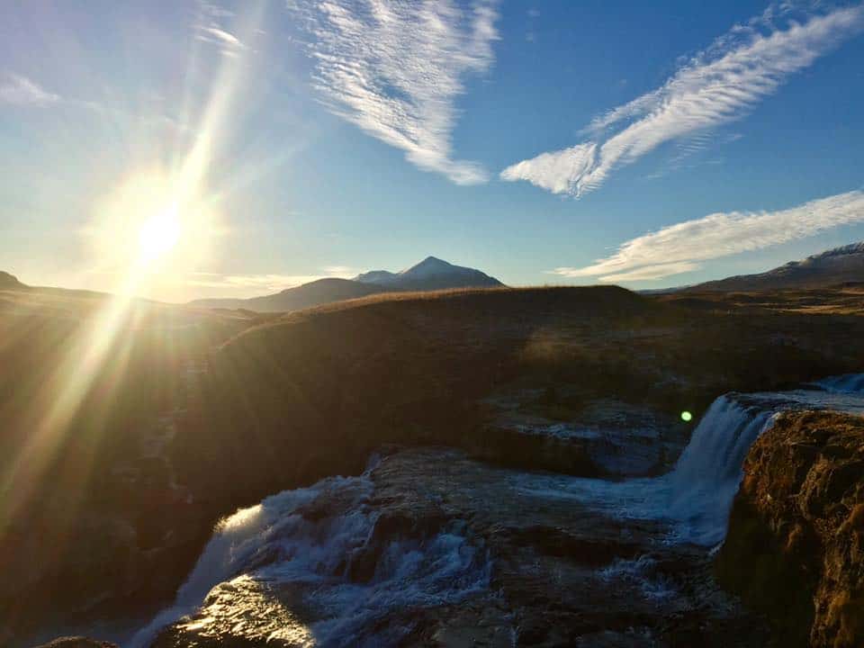 The waterfall Selfoss close to Dettifoss