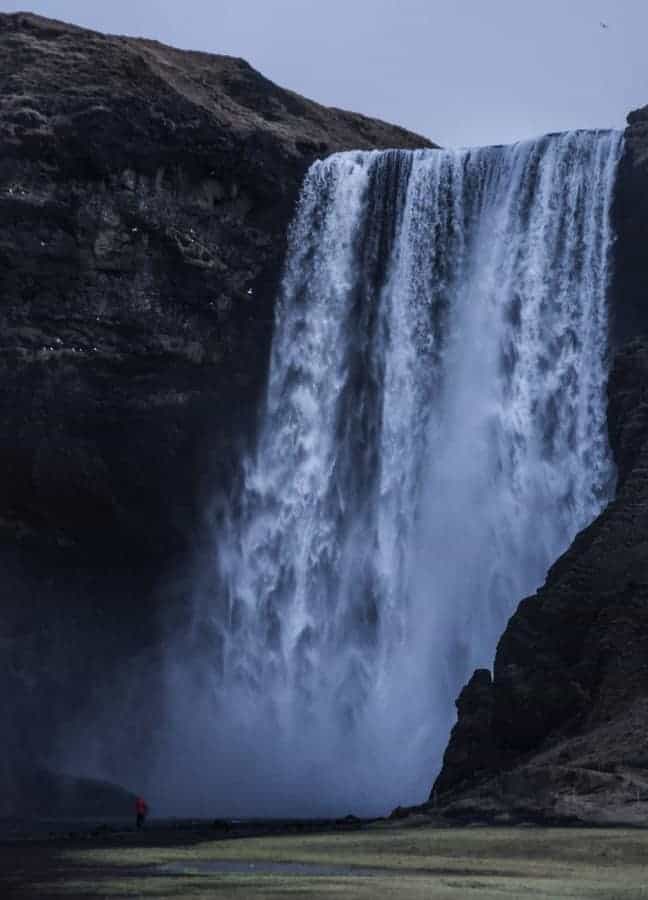 Visiting Skógafoss in February