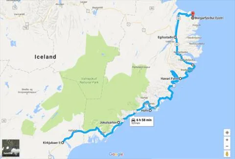 Driving southeast Iceland
