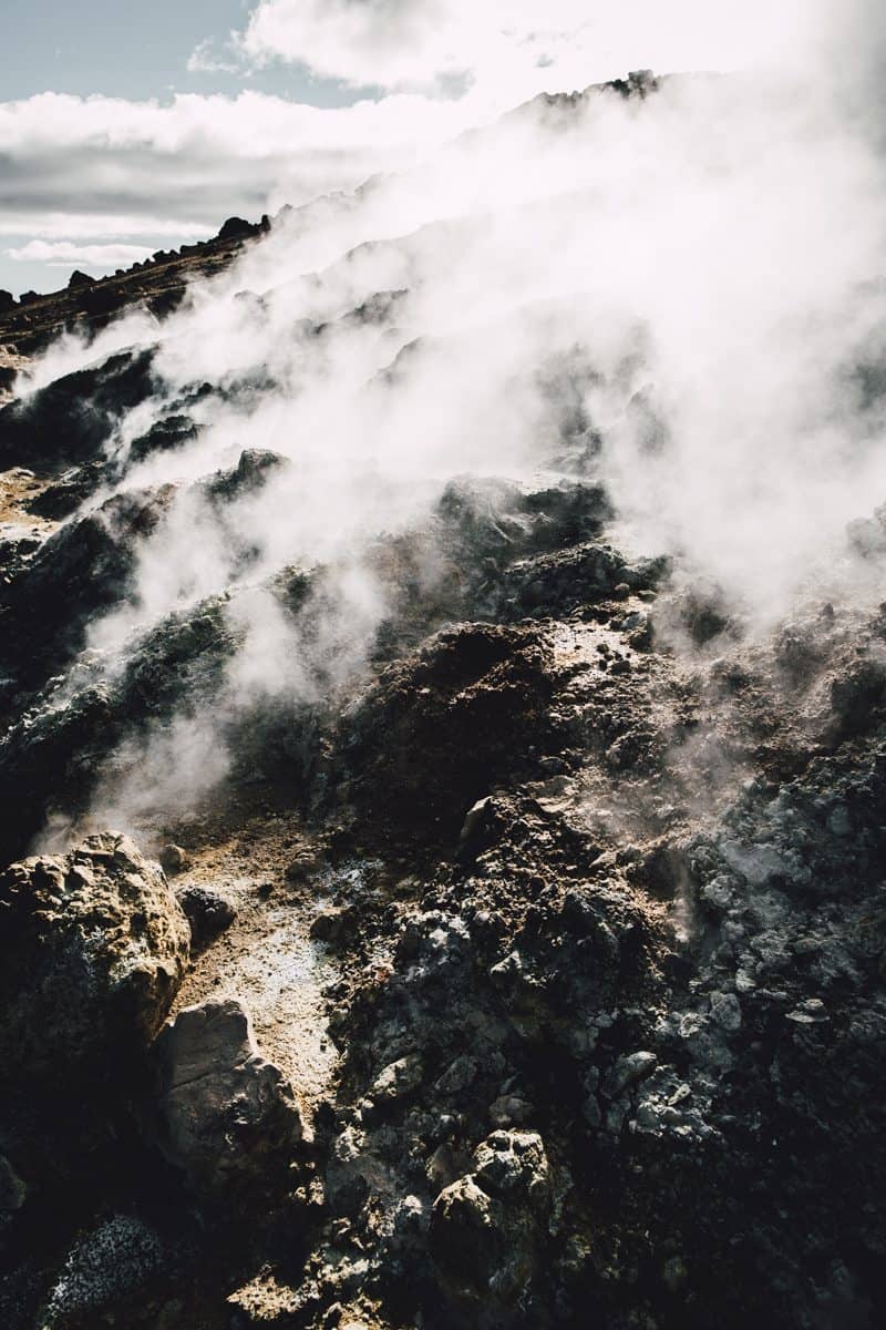 Bubbling grounds in Krýsuvík geothermal area