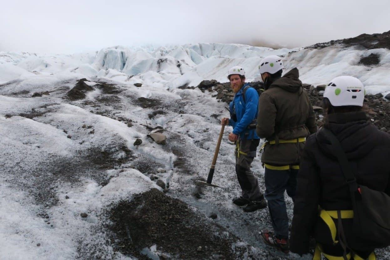 Suiting up for a glacier walk